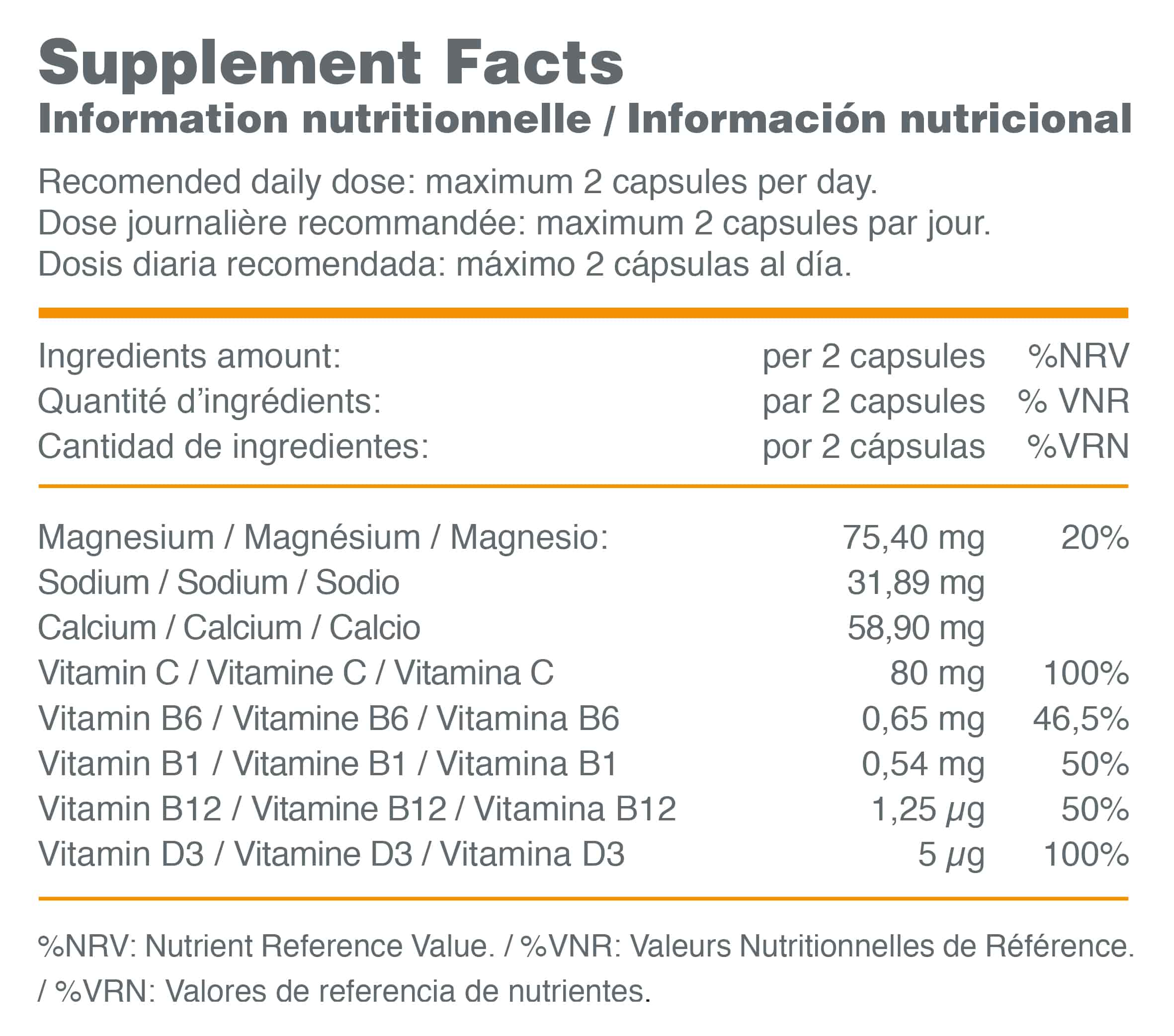 Supplement Facts MINGEN